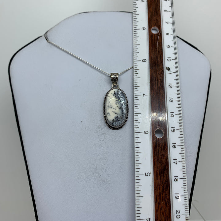 Dendritic Agate Pendant SS P14