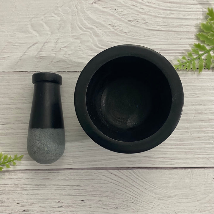 Soapstone Mortar & Pestle Small Black