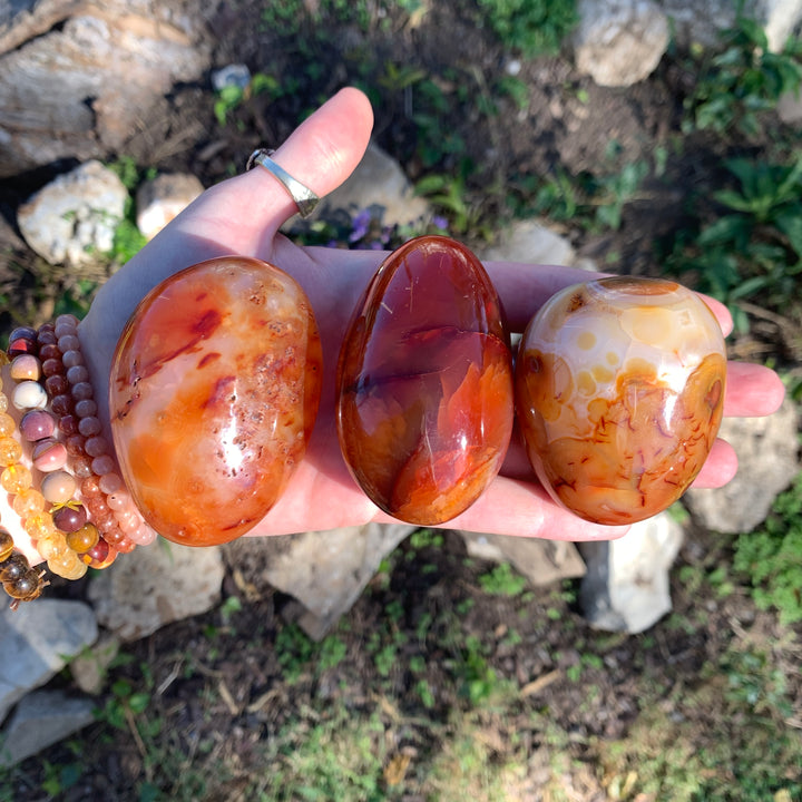 Carnelian Palm Stone PS2-3