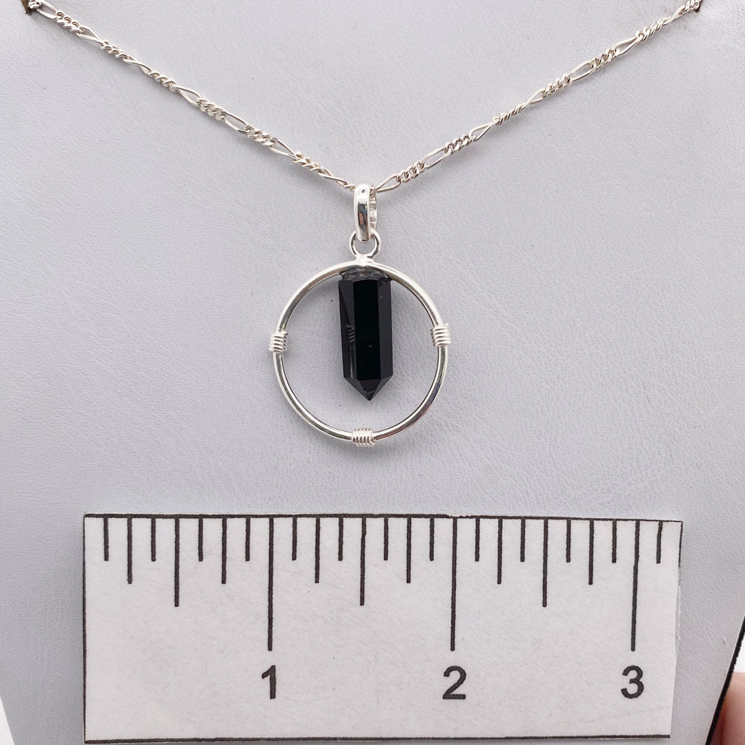 Black Onyx Pendant SS  - MNS910