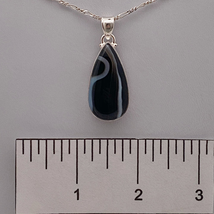 Black Banded Agate Pendant