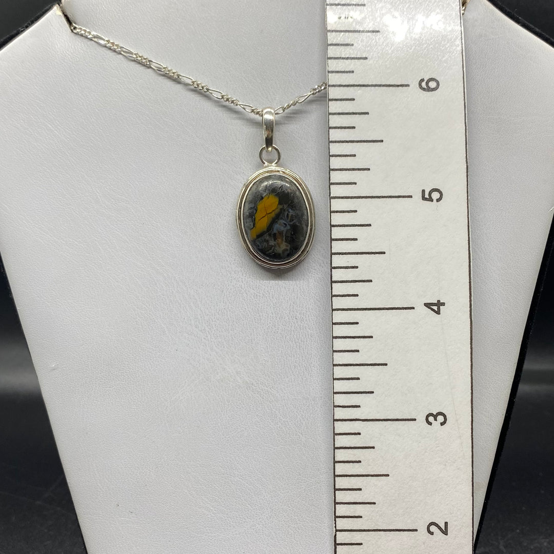 Painted Jasper SS Pendant-TM1636