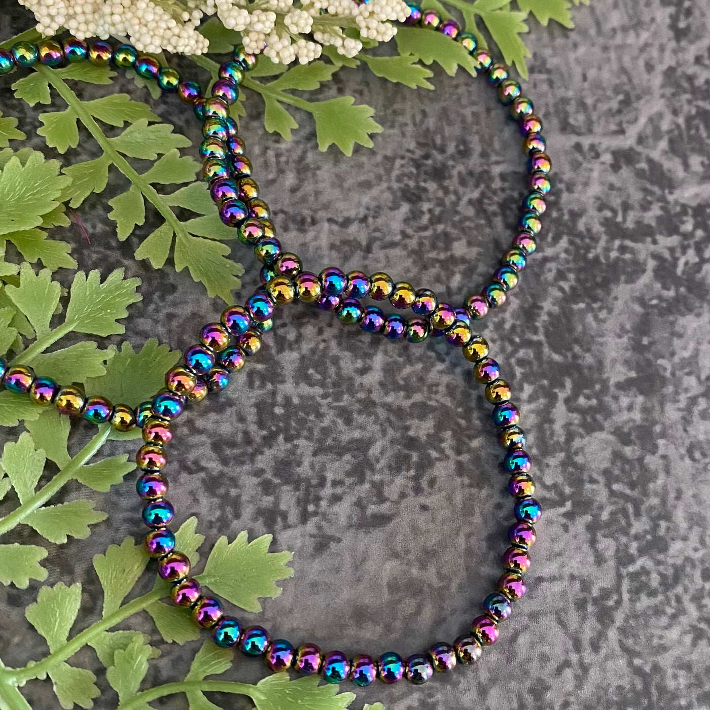 Rainbow Hematite (4mm) Bracelet