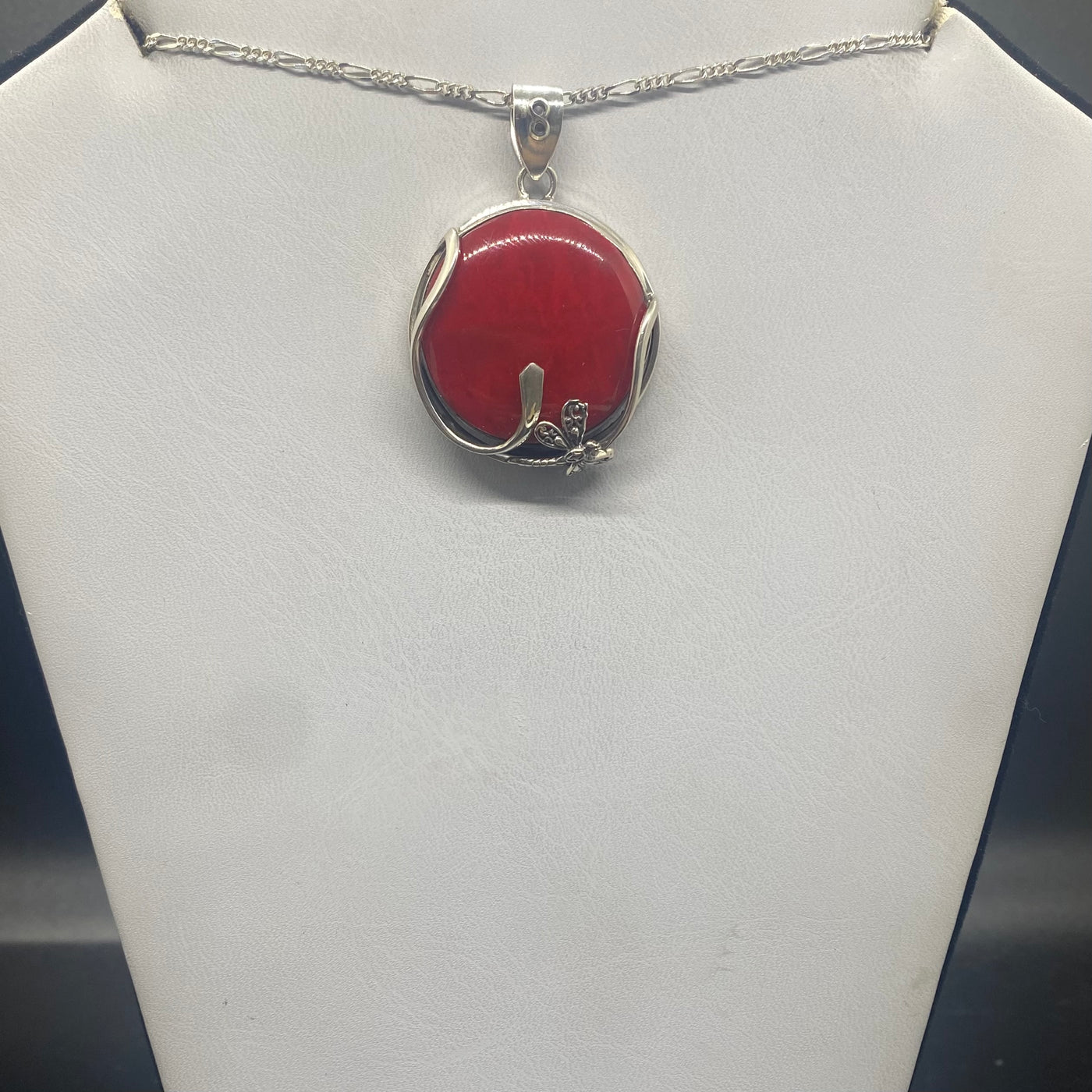 Red Coral SS Pendant TM1538