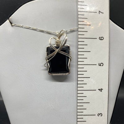 Wire Wrapped Resin SS Pendant-TM1513