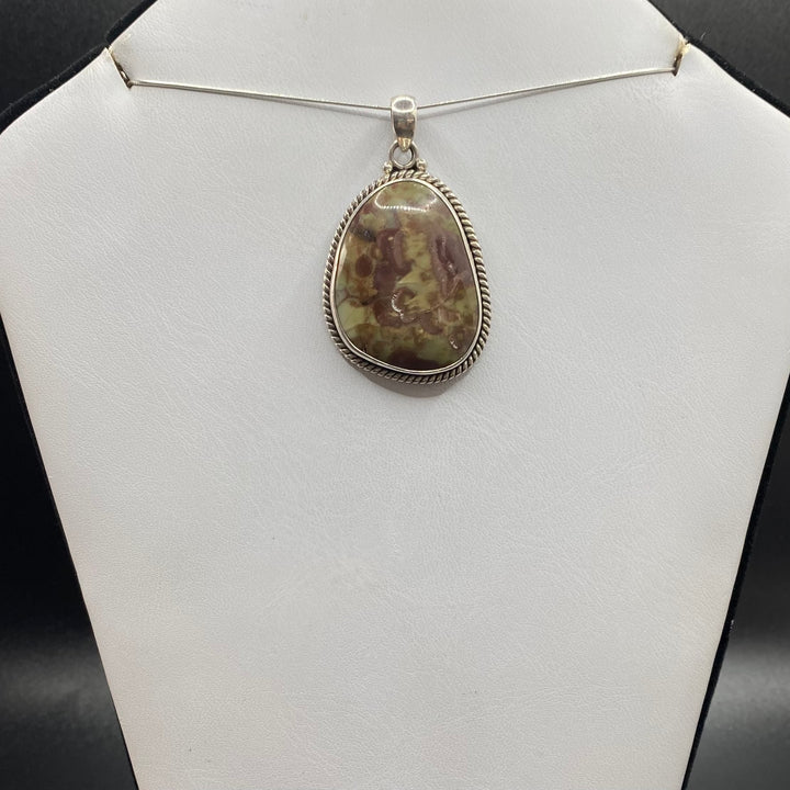 Oregon Blood Jasper SS Pendant-TM158