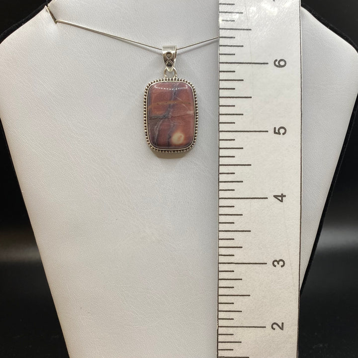 Porcelain Jasper SS Pendant-TM209