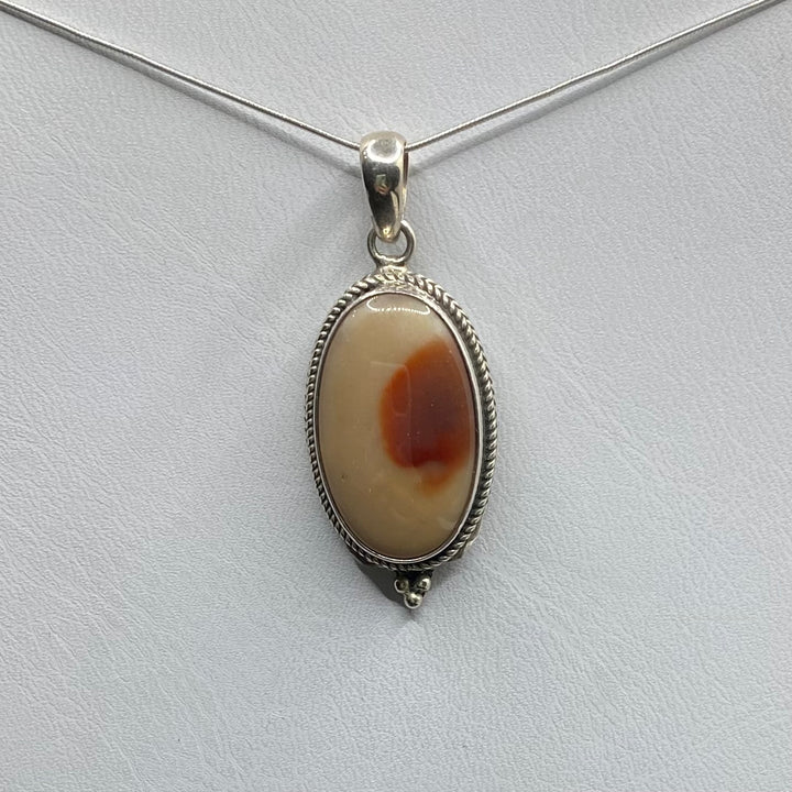 Mookaite Oval SS Pendant-TM130