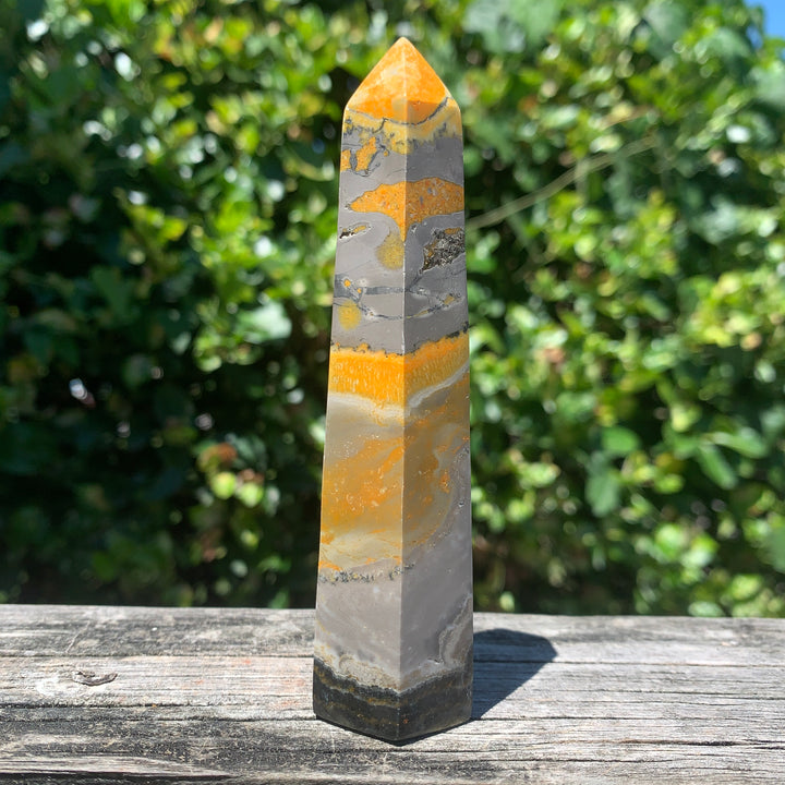 Bumblebee Jasper Obelisk 3"-4" OT4