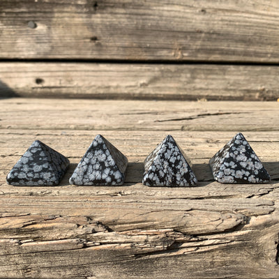 Snowflake Obsidian Pyramid