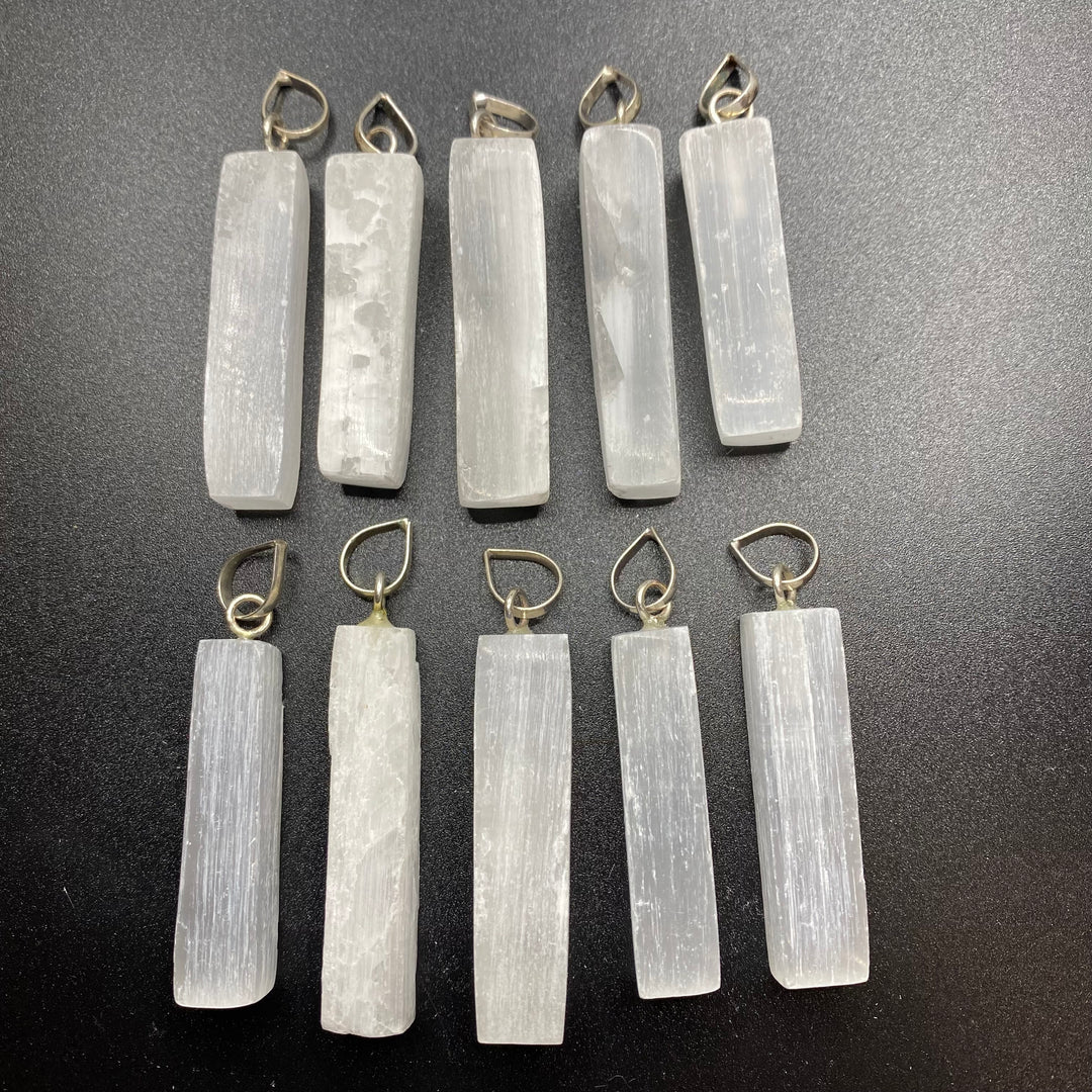 Selenite Pendant (drilled-top)