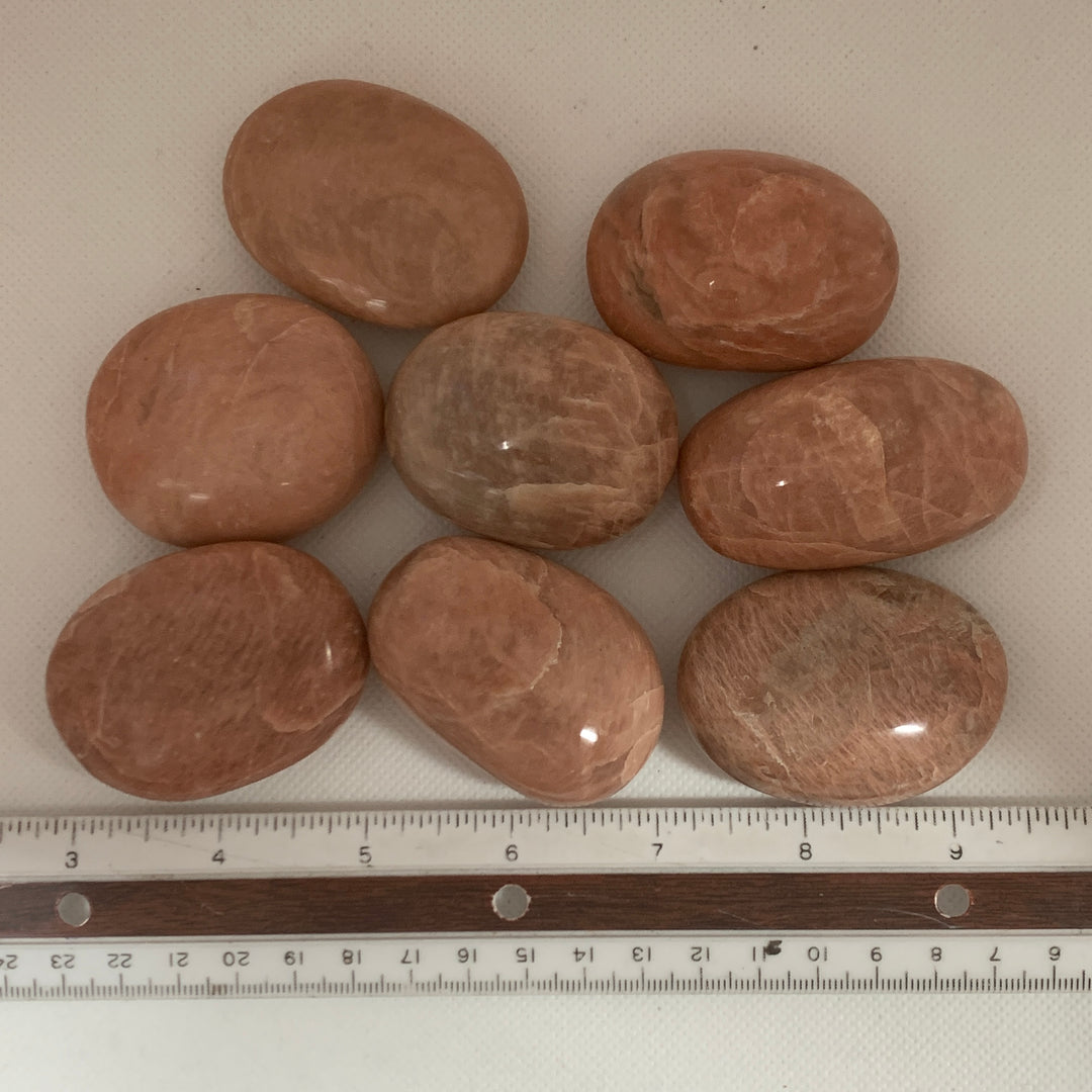 Peach Moonstone Palm Stone-PS6-3