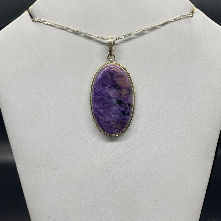 Charoite pendant SS  -GBP001