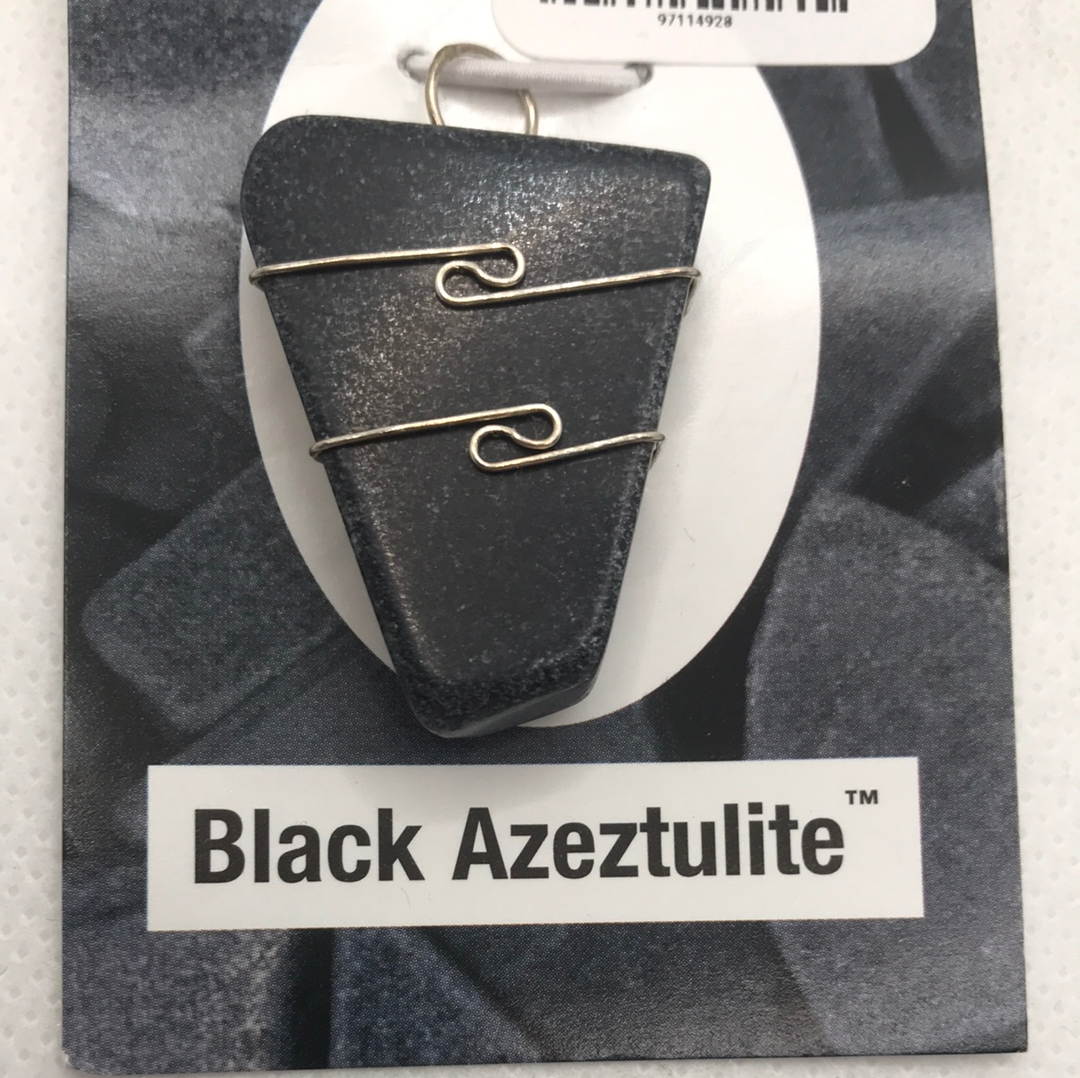 Azeztulite- Black Wrapped Pendant