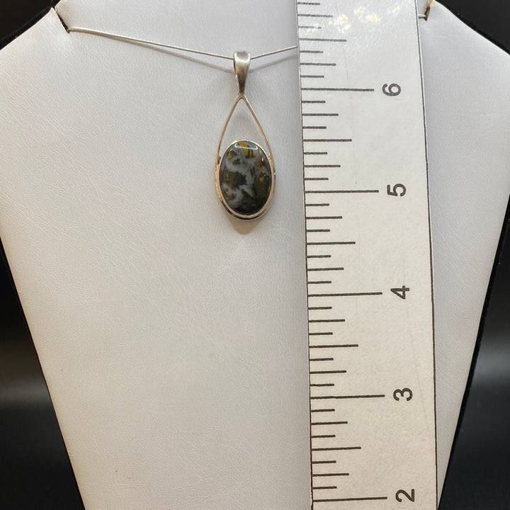 Painted Jasper SS Pendant-TM242