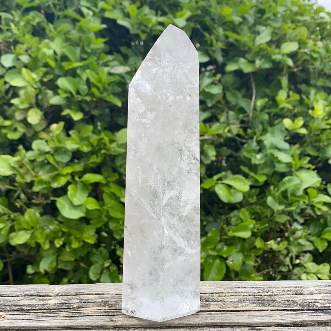 Clear Crackle Quartz Point Specimen-PT5-3