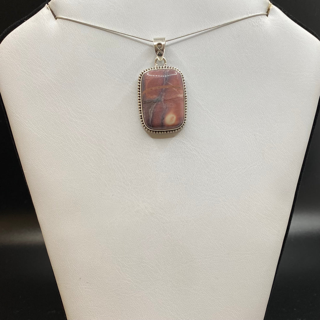 Porcelain Jasper SS Pendant-TM209