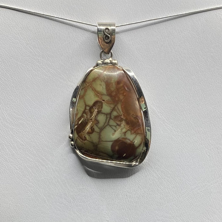 Oregon Blood Agate SS Pendant-TM139