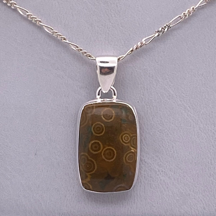 Ocean Jasper Pendant SS  - MNS917