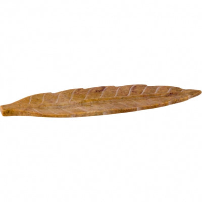 Carved Leaf Soapstone Incense Holder