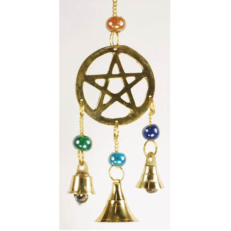 Brass Bell Chime Pentacle