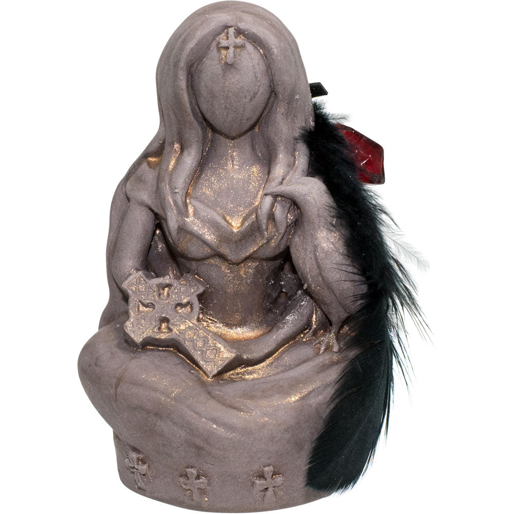 Morrigan Raven Goddess Figurine Statue (Gypsum Cement)