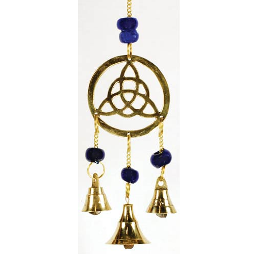 Brass Bell Chime Triquetra